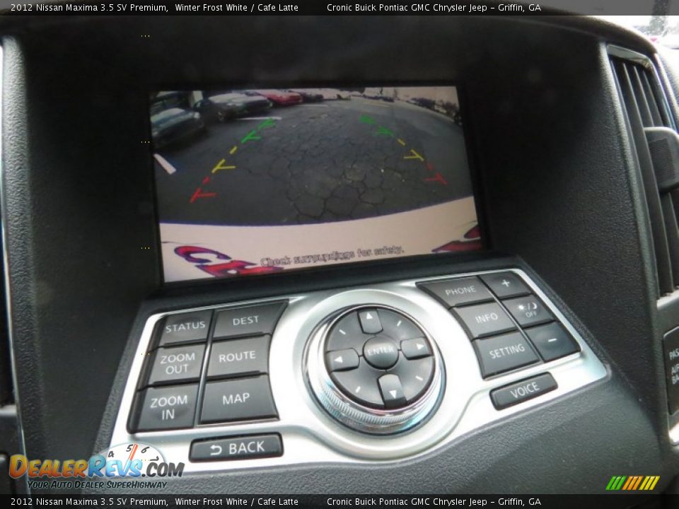 2012 Nissan Maxima 3.5 SV Premium Winter Frost White / Cafe Latte Photo #23