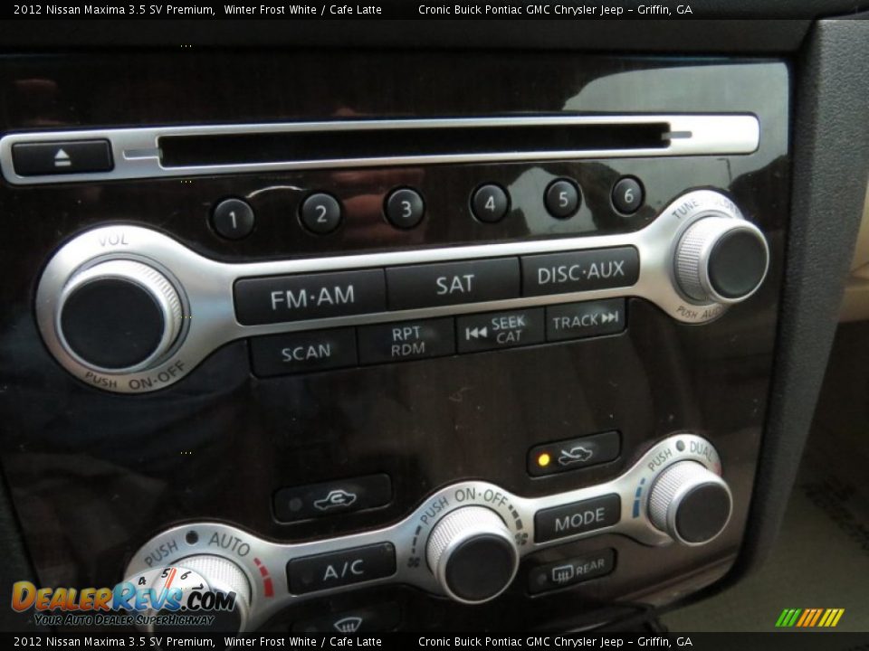 2012 Nissan Maxima 3.5 SV Premium Winter Frost White / Cafe Latte Photo #24