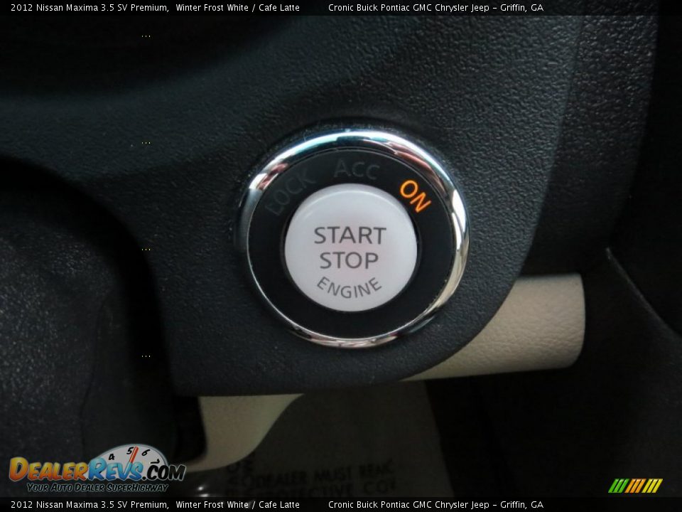2012 Nissan Maxima 3.5 SV Premium Winter Frost White / Cafe Latte Photo #25