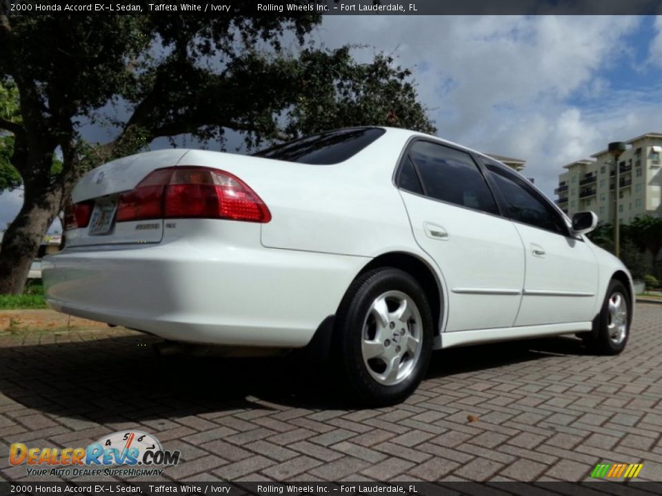 2000 Honda Accord EX-L Sedan Taffeta White / Ivory Photo #4
