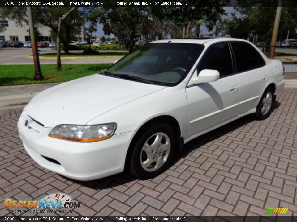 2000 Honda Accord EX-L Sedan Taffeta White / Ivory Photo #9