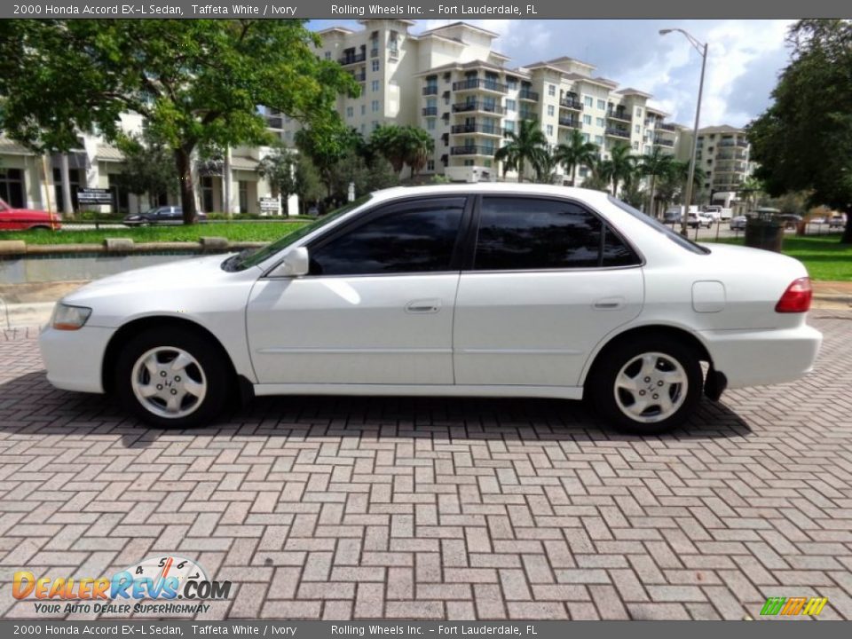 2000 Honda Accord EX-L Sedan Taffeta White / Ivory Photo #20