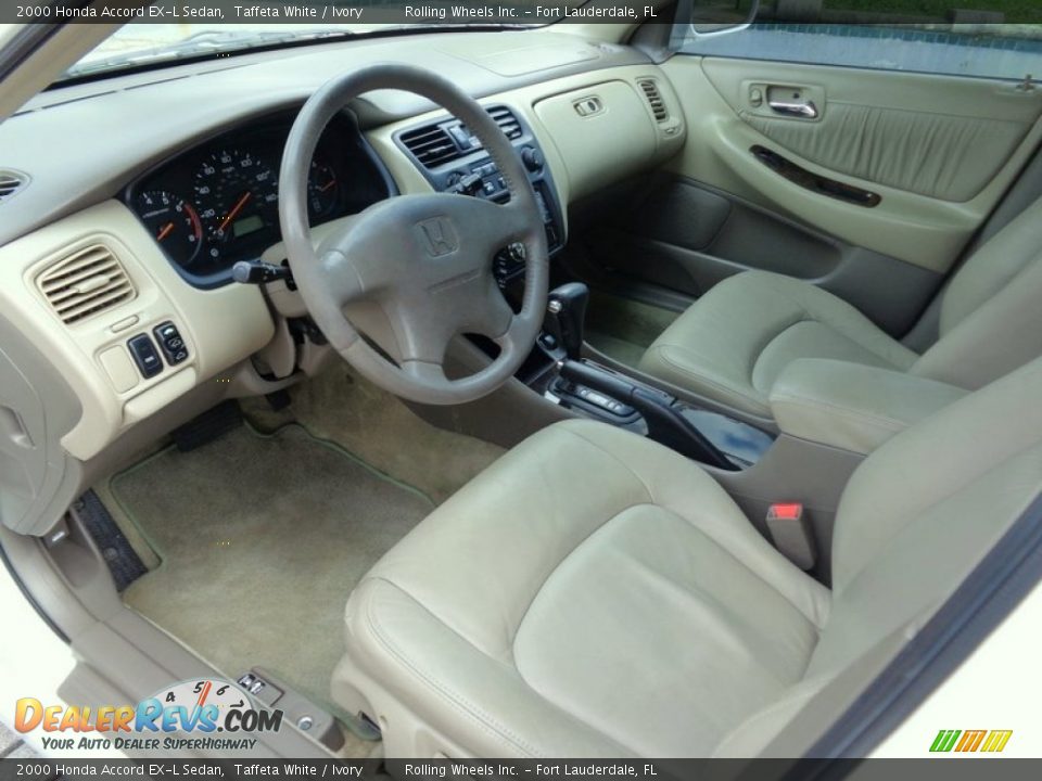 Ivory Interior - 2000 Honda Accord EX-L Sedan Photo #27