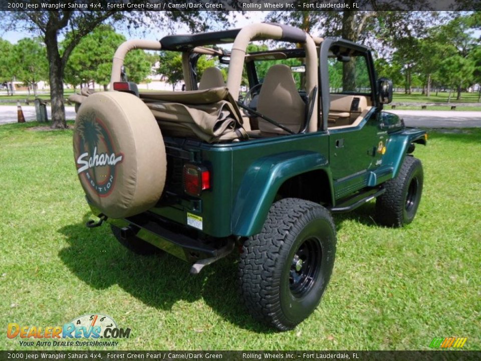 2000 Jeep Wrangler Sahara 4x4 Forest Green Pearl / Camel/Dark Green Photo #1