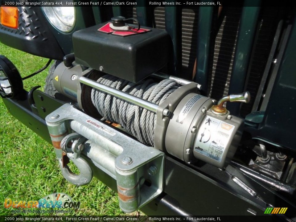 2000 Jeep Wrangler Sahara 4x4 Forest Green Pearl / Camel/Dark Green Photo #7