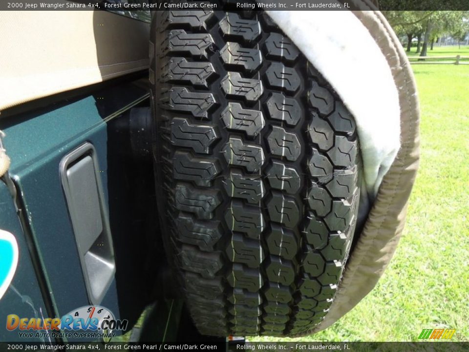 2000 Jeep Wrangler Sahara 4x4 Forest Green Pearl / Camel/Dark Green Photo #27
