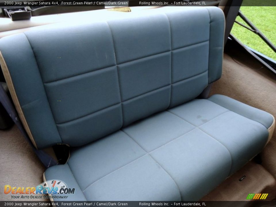 2000 Jeep Wrangler Sahara 4x4 Forest Green Pearl / Camel/Dark Green Photo #32