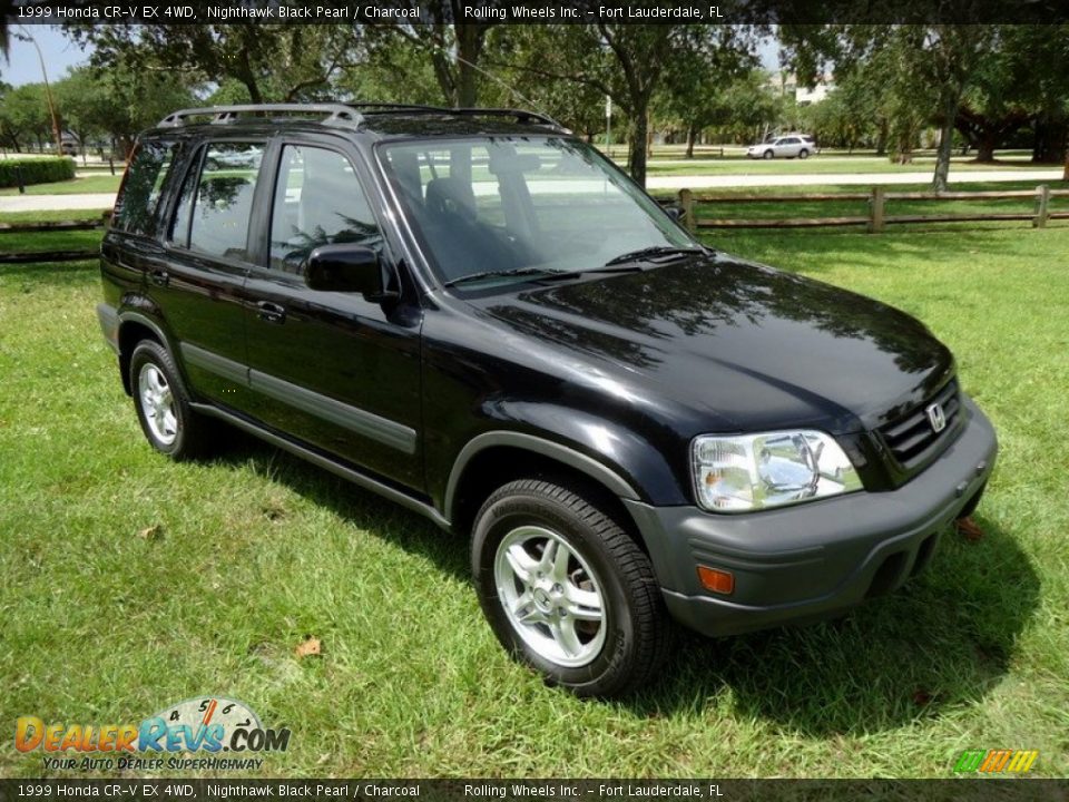 1999 Honda CR-V EX 4WD Nighthawk Black Pearl / Charcoal Photo #14