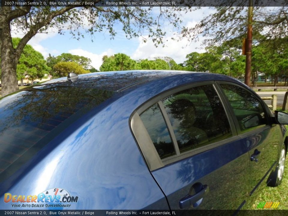 2007 Nissan Sentra 2.0 Blue Onyx Metallic / Beige Photo #15