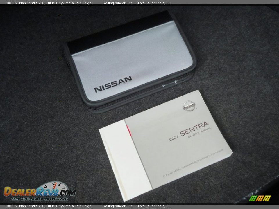 2007 Nissan Sentra 2.0 Blue Onyx Metallic / Beige Photo #18