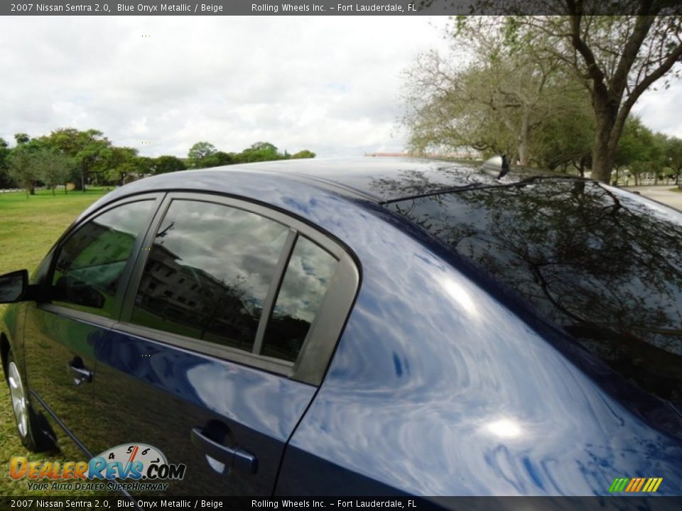 2007 Nissan Sentra 2.0 Blue Onyx Metallic / Beige Photo #34