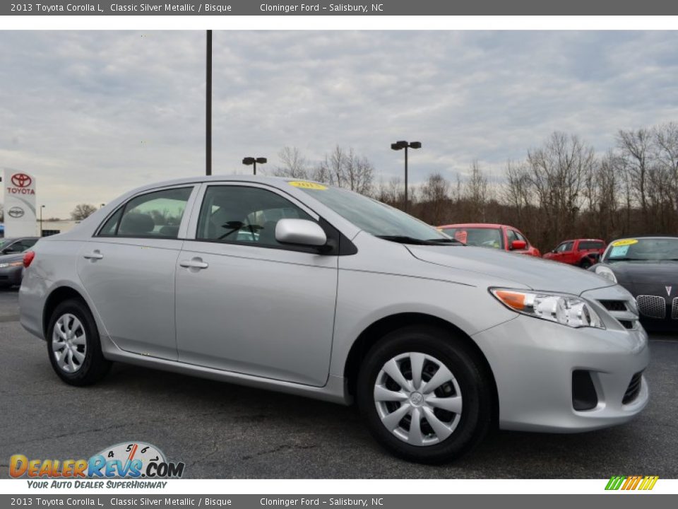 2013 Toyota Corolla L Classic Silver Metallic / Bisque Photo #1