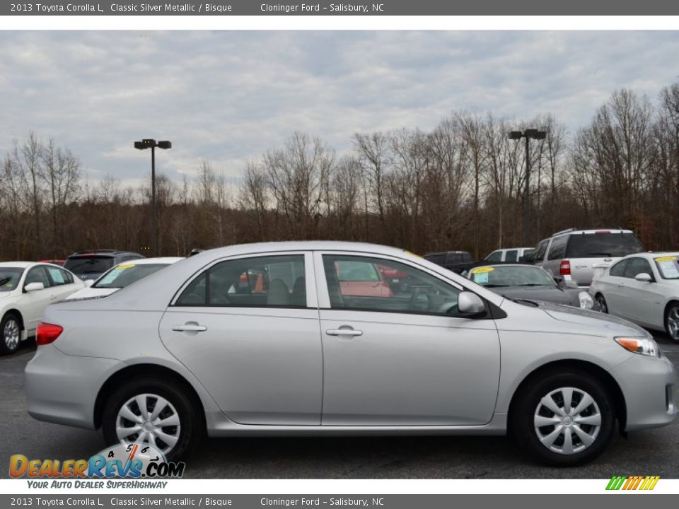 2013 Toyota Corolla L Classic Silver Metallic / Bisque Photo #2