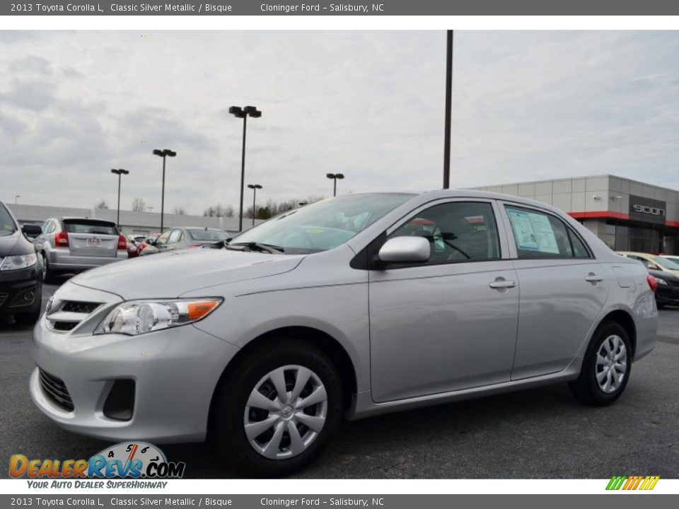 2013 Toyota Corolla L Classic Silver Metallic / Bisque Photo #3