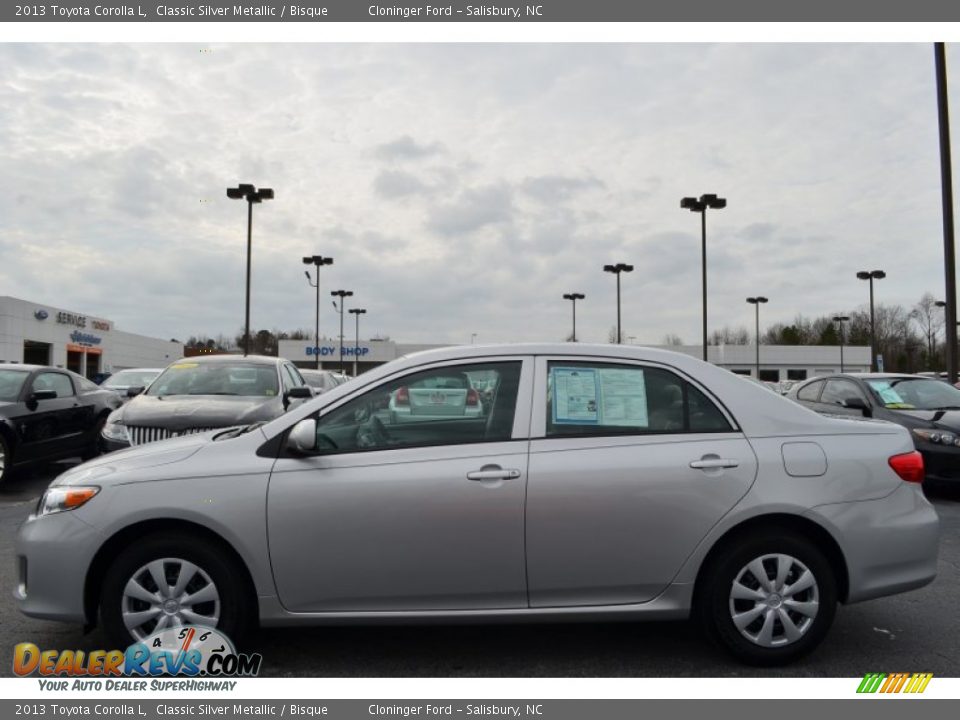 2013 Toyota Corolla L Classic Silver Metallic / Bisque Photo #6
