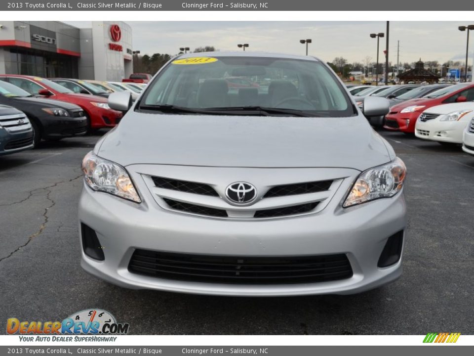 2013 Toyota Corolla L Classic Silver Metallic / Bisque Photo #7