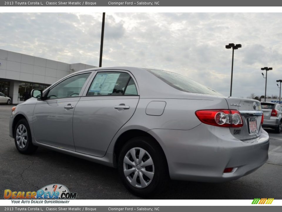 2013 Toyota Corolla L Classic Silver Metallic / Bisque Photo #30