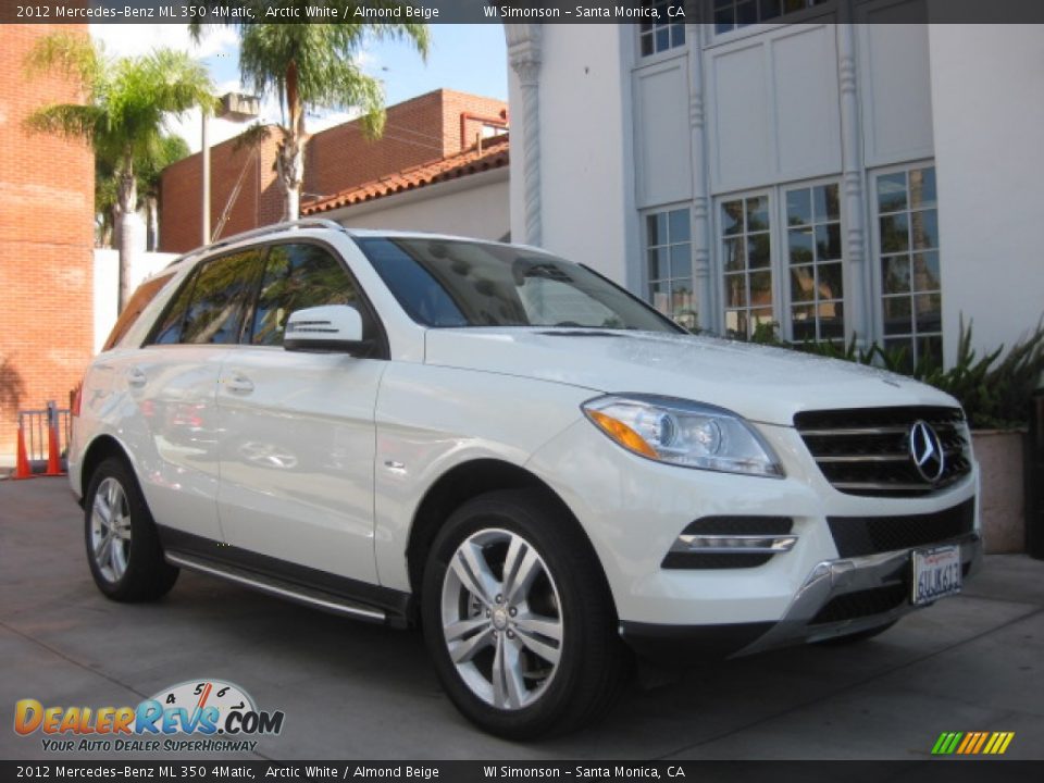 2012 Mercedes-Benz ML 350 4Matic Arctic White / Almond Beige Photo #1