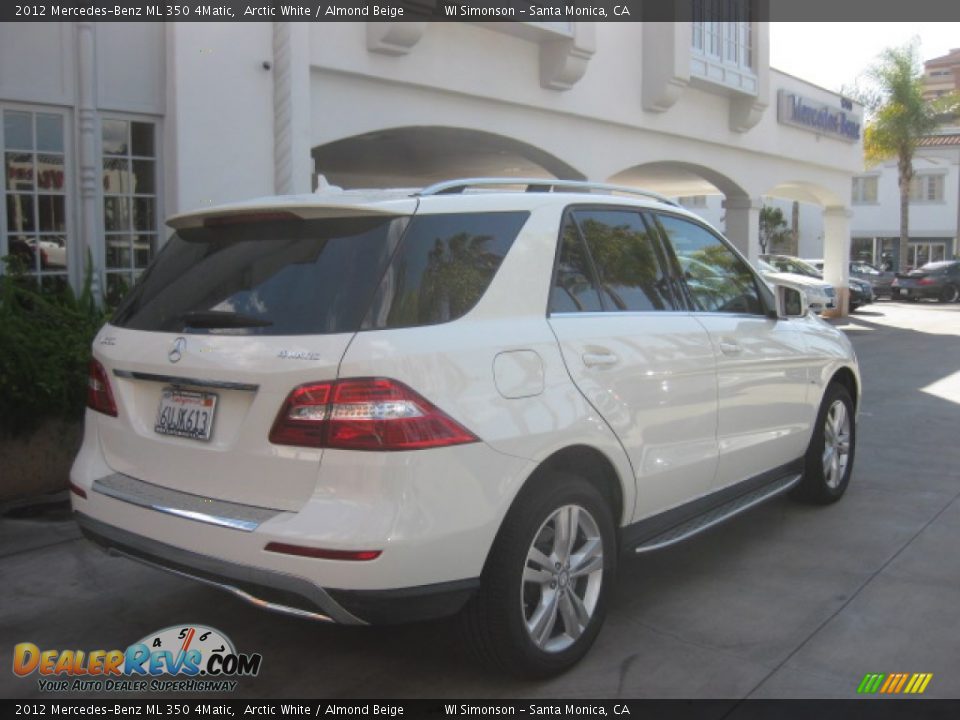 2012 Mercedes-Benz ML 350 4Matic Arctic White / Almond Beige Photo #2