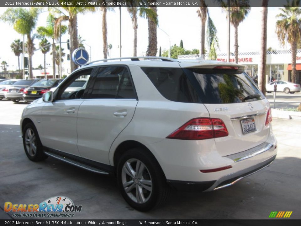 2012 Mercedes-Benz ML 350 4Matic Arctic White / Almond Beige Photo #4