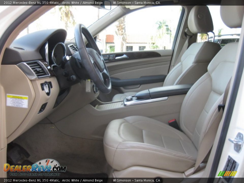2012 Mercedes-Benz ML 350 4Matic Arctic White / Almond Beige Photo #19