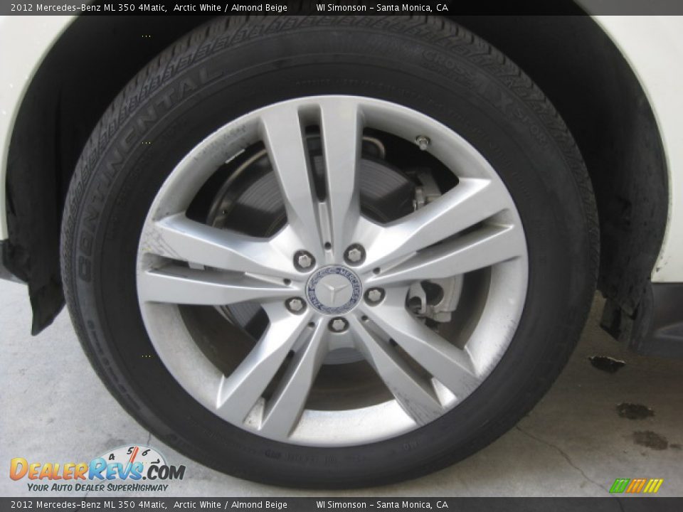 2012 Mercedes-Benz ML 350 4Matic Arctic White / Almond Beige Photo #24