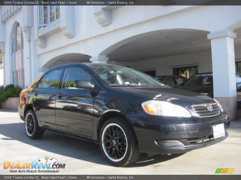 2006 Toyota Corolla CE Black Sand Pearl / Stone Photo #6