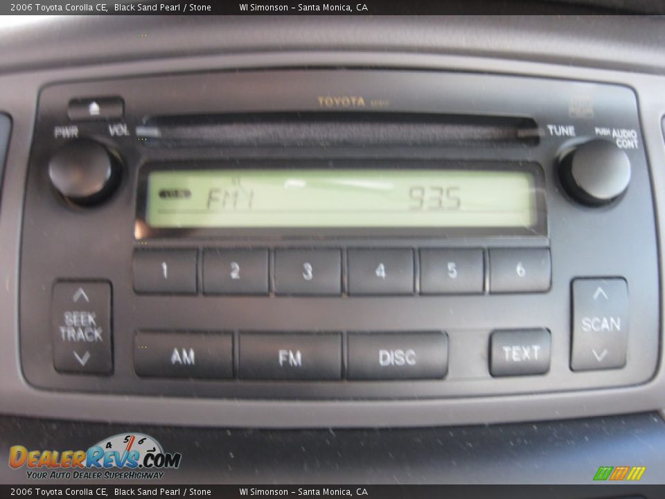 2006 Toyota Corolla CE Black Sand Pearl / Stone Photo #14
