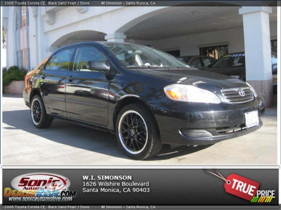 2006 Toyota Corolla CE Black Sand Pearl / Stone Photo #25
