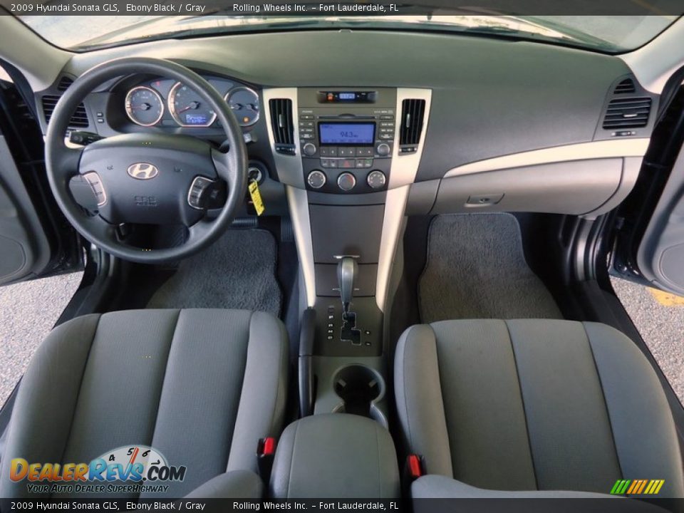 2009 Hyundai Sonata GLS Ebony Black / Gray Photo #2