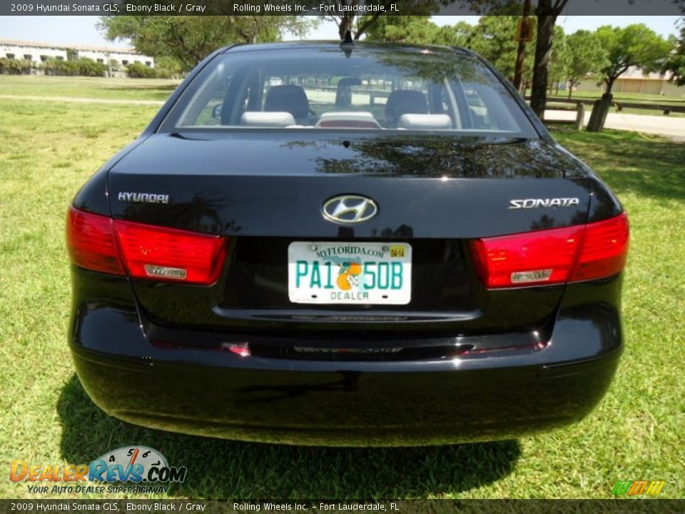 2009 Hyundai Sonata GLS Ebony Black / Gray Photo #3