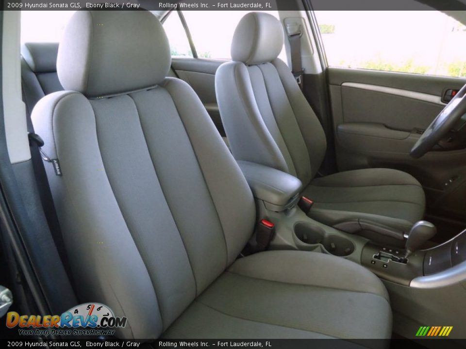 2009 Hyundai Sonata GLS Ebony Black / Gray Photo #4