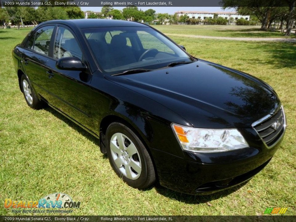 2009 Hyundai Sonata GLS Ebony Black / Gray Photo #5