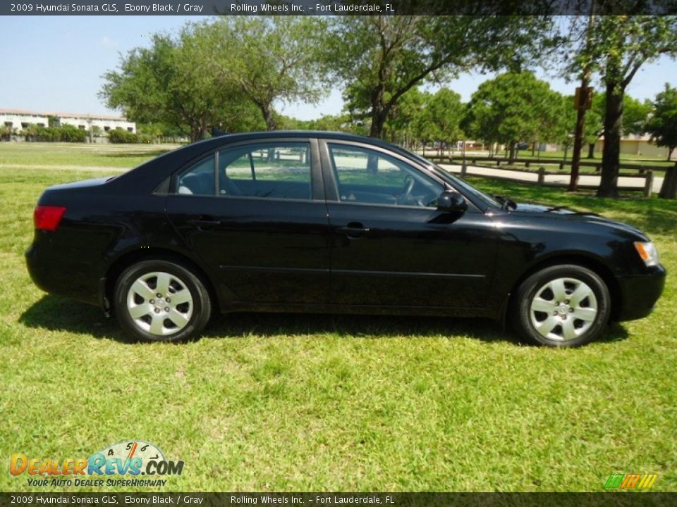 2009 Hyundai Sonata GLS Ebony Black / Gray Photo #8