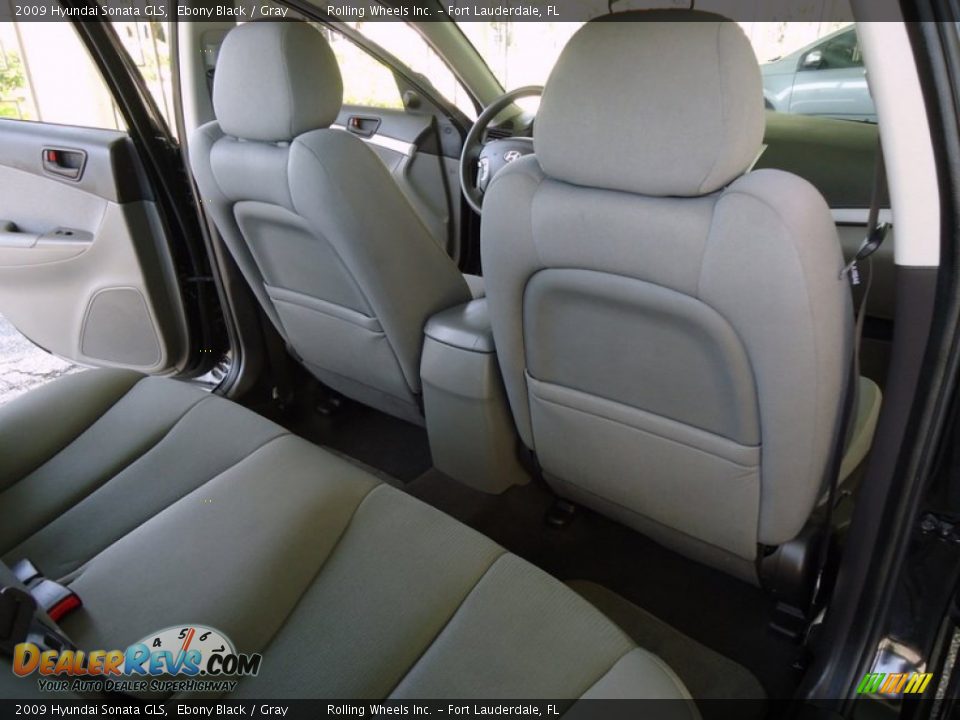 2009 Hyundai Sonata GLS Ebony Black / Gray Photo #9