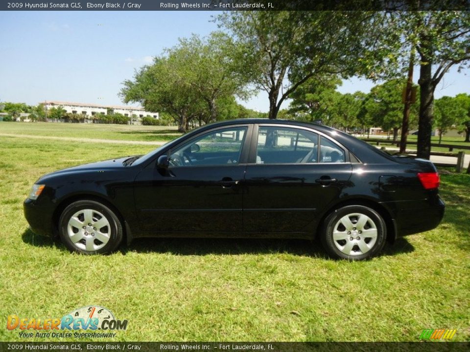 2009 Hyundai Sonata GLS Ebony Black / Gray Photo #10