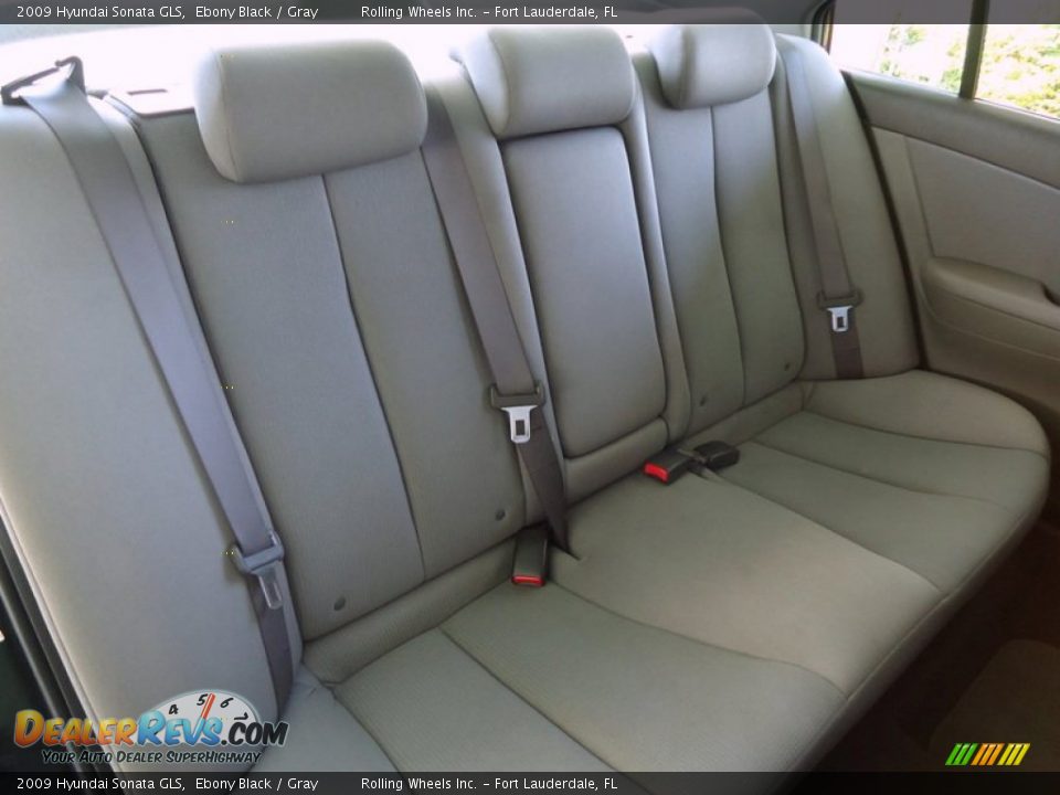 2009 Hyundai Sonata GLS Ebony Black / Gray Photo #13