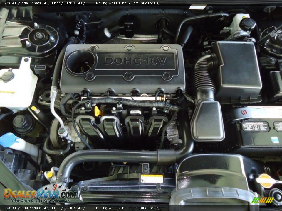 2009 Hyundai Sonata GLS Ebony Black / Gray Photo #15