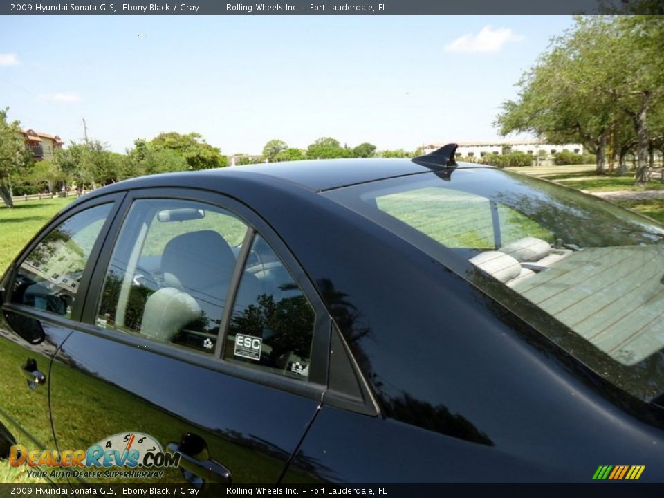 2009 Hyundai Sonata GLS Ebony Black / Gray Photo #20