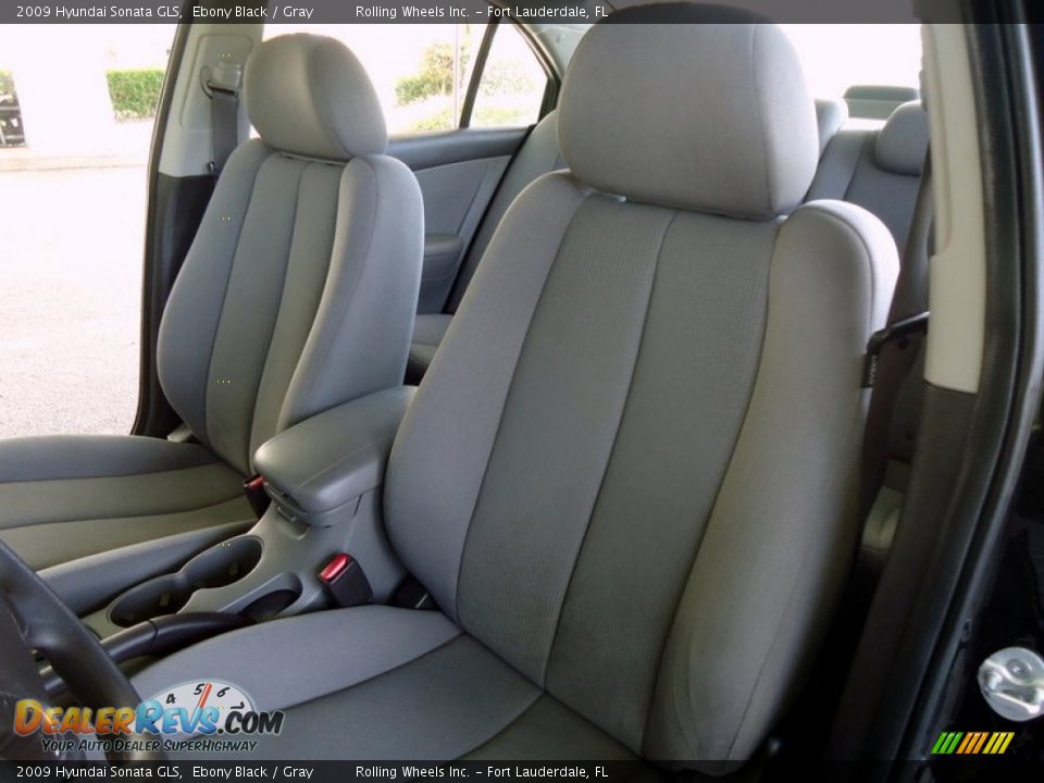 2009 Hyundai Sonata GLS Ebony Black / Gray Photo #21