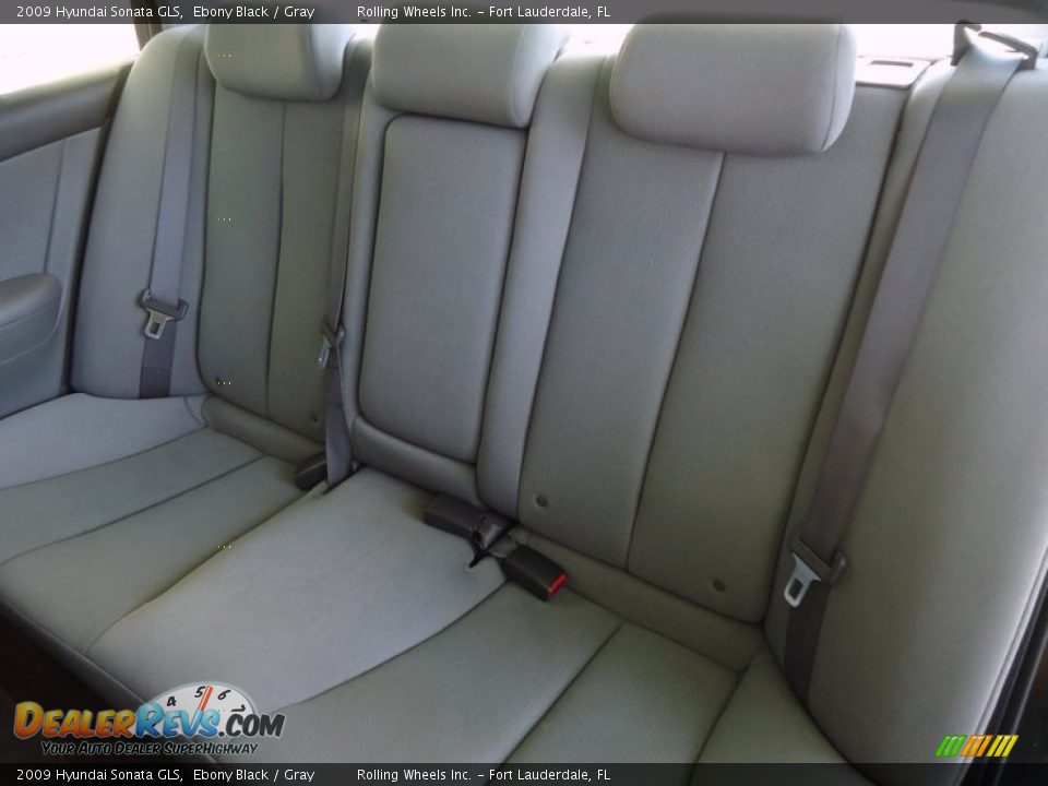 2009 Hyundai Sonata GLS Ebony Black / Gray Photo #23