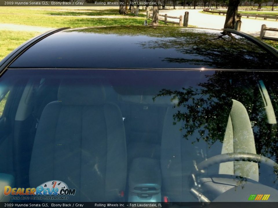 2009 Hyundai Sonata GLS Ebony Black / Gray Photo #25