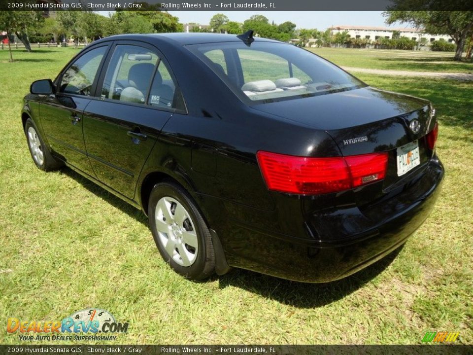 2009 Hyundai Sonata GLS Ebony Black / Gray Photo #28