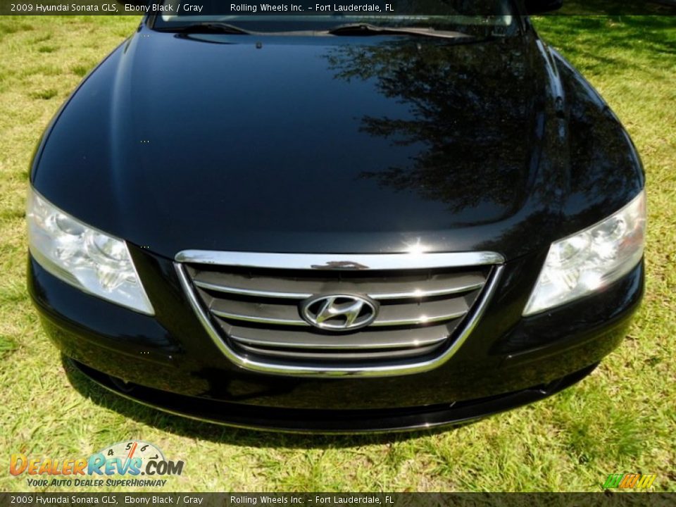 2009 Hyundai Sonata GLS Ebony Black / Gray Photo #36