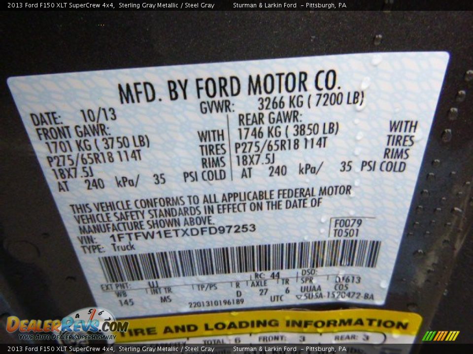 2013 Ford F150 XLT SuperCrew 4x4 Sterling Gray Metallic / Steel Gray Photo #14