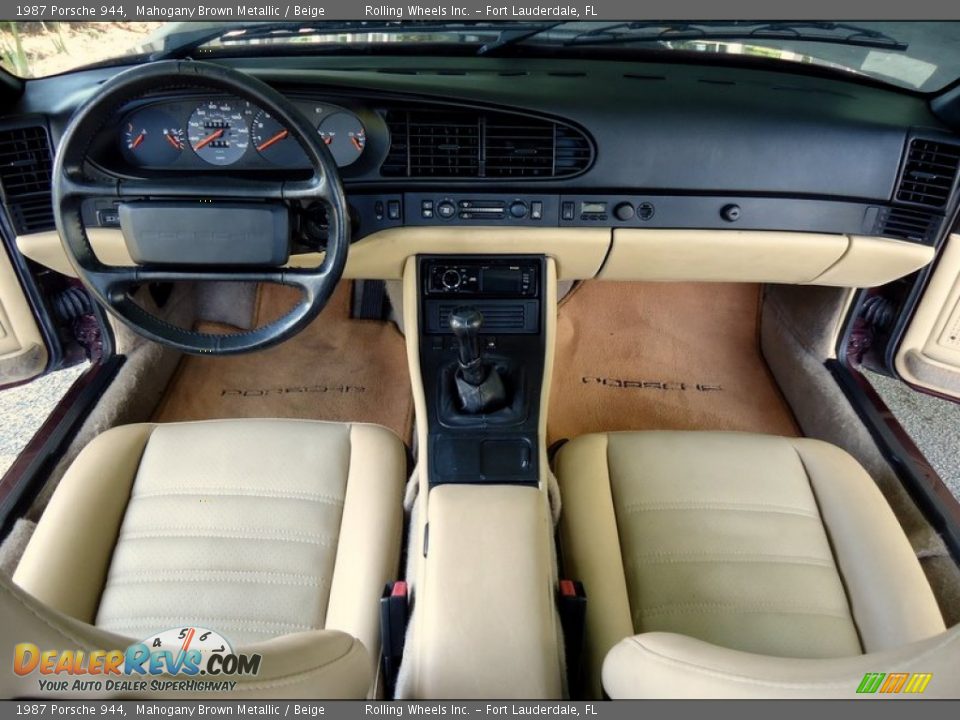 1987 Porsche 944 Mahogany Brown Metallic / Beige Photo #2