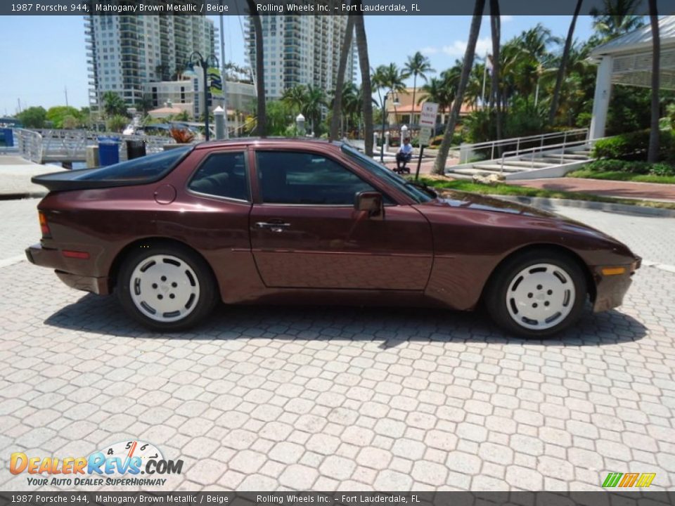 1987 Porsche 944 Mahogany Brown Metallic / Beige Photo #4