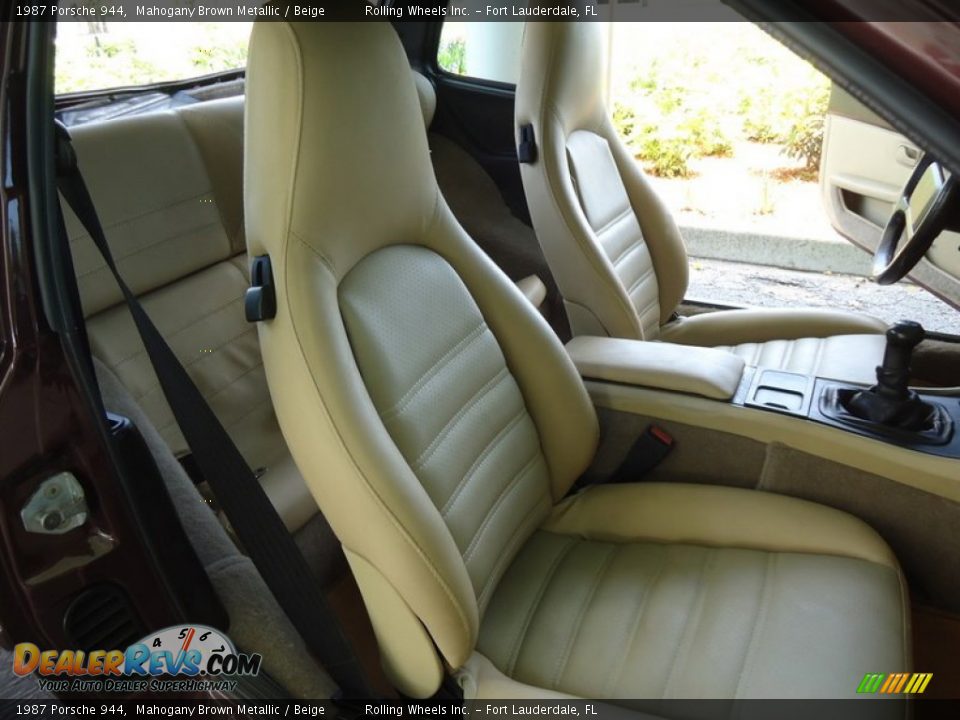1987 Porsche 944 Mahogany Brown Metallic / Beige Photo #5