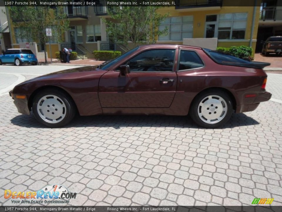 1987 Porsche 944 Mahogany Brown Metallic / Beige Photo #6