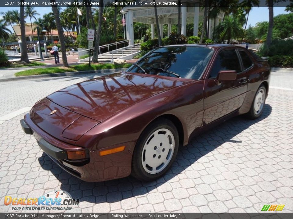 1987 Porsche 944 Mahogany Brown Metallic / Beige Photo #7